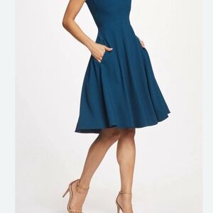 Dress the Population Teal Midi Dress